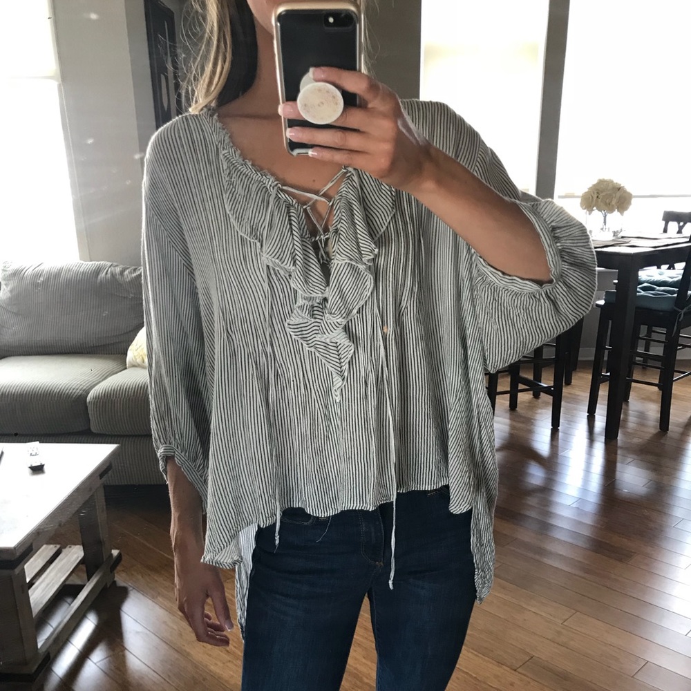 Free People Striped Blouse xs/s
